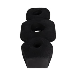 15" Textured Open Cut-out Totem Object, Black