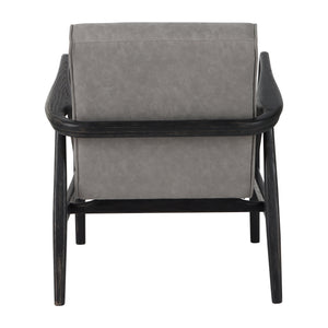 33" Avalon Wood Accent Chair, Gray