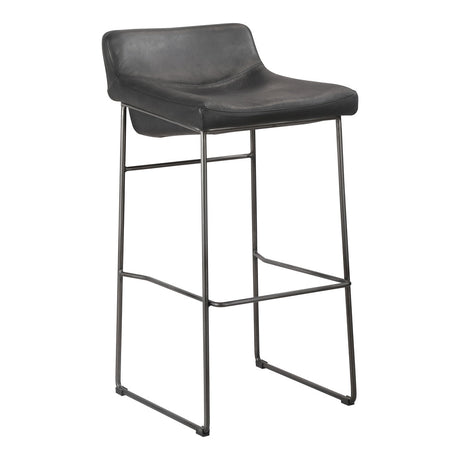 Starlet Barstool Onyx Black Leather -M2