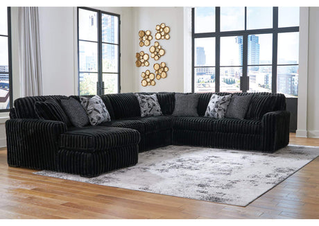 Midnight-Madness 4-Piece Sectional with Chaise