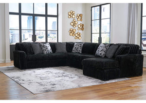 Midnight-Madness 4-Piece Sectional with Chaise