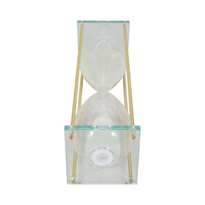 24" Reynolds Medium White & Gold Hourglass