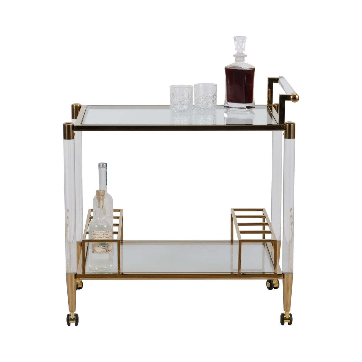 32" Lushley Acrylic Drink Cart