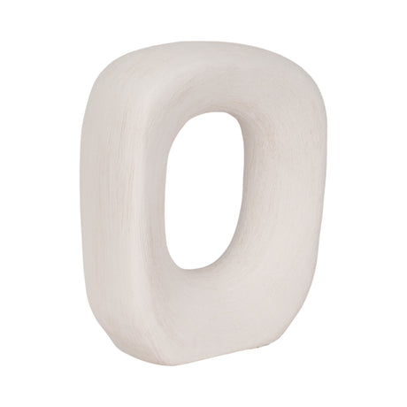 10" Short Rough Open Cut-out Object, White