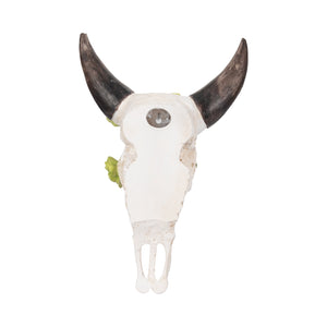 18" Bull Skull With Succulents, Multi