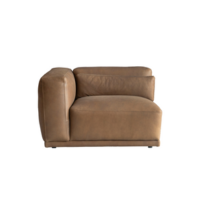 Sleek Serenity Caramel Left Arm Facing Chair