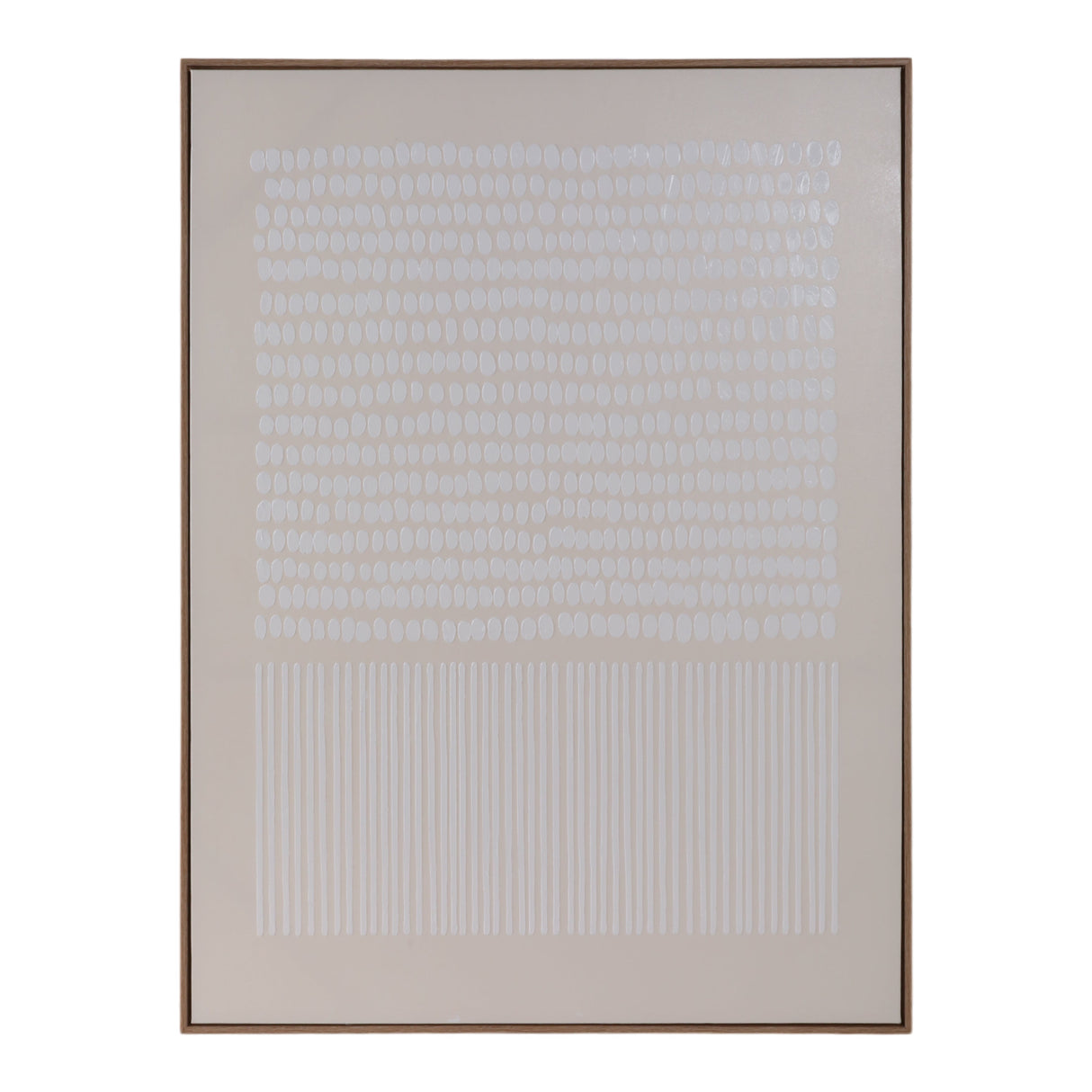 36x48 Textured Dots & Lines Wall Art, Ivory/white