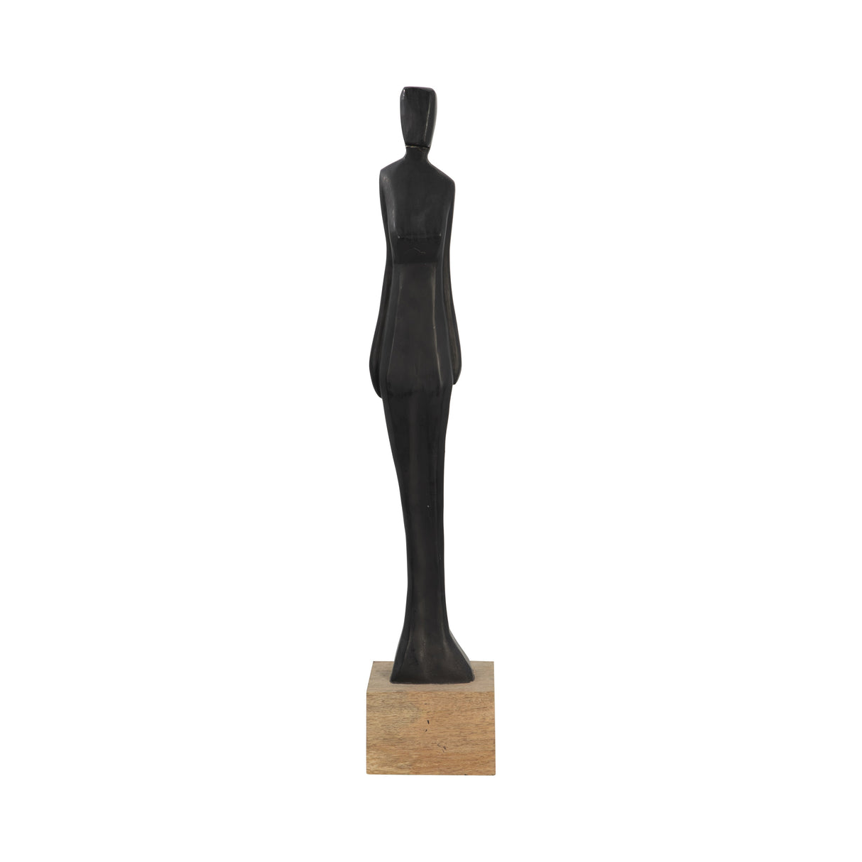 WOOD, 24" STANDING LADY, BLACK