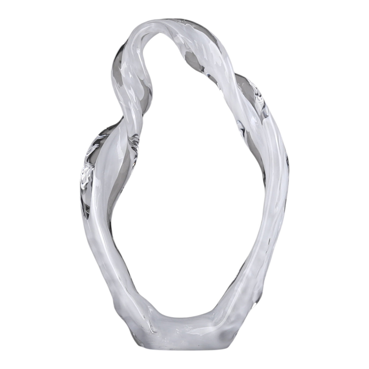 13" Sidon Large White Glass Sculpture