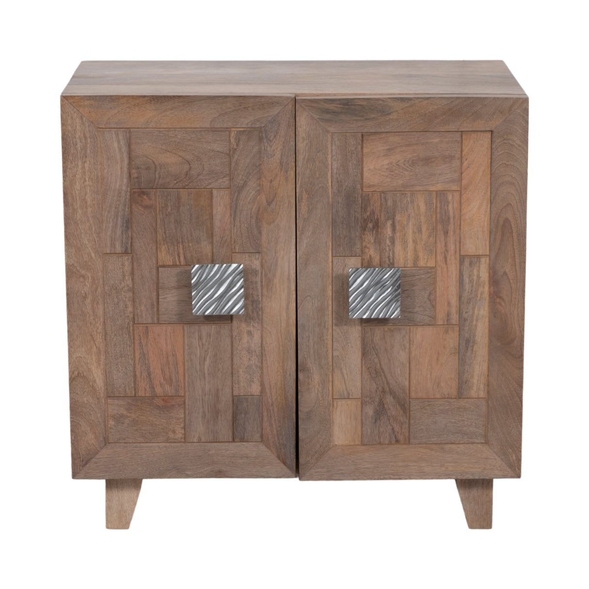 30" 2 DOOR COFFER FRONT CABINET, LIGHT WASH