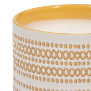 5" 15oz X Dots Citro Candle, Yellow