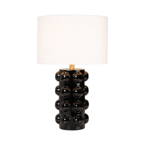 Ceramic 22" Bubble Table Lamp, Black