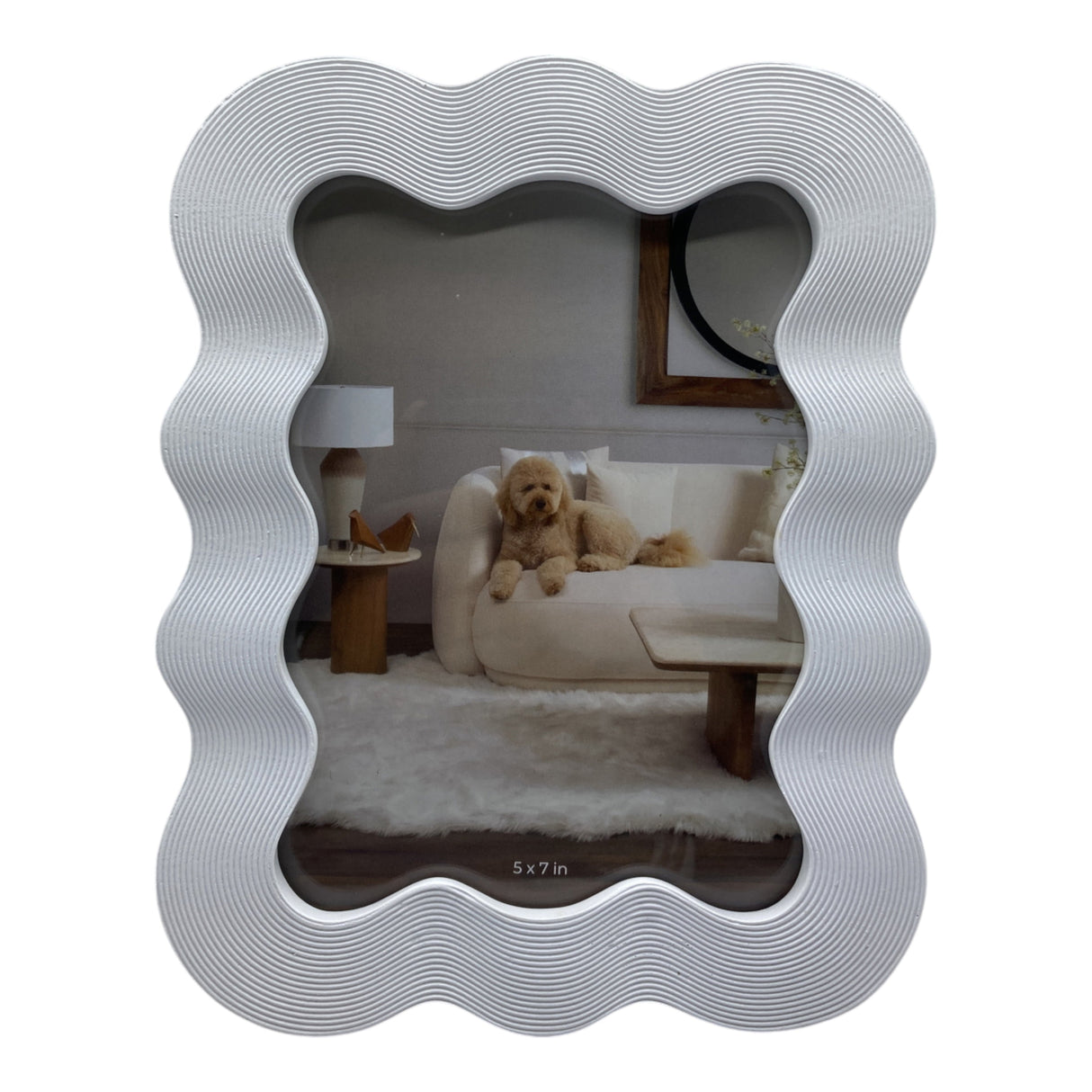 5x7" Squiggle Photo Frame, White