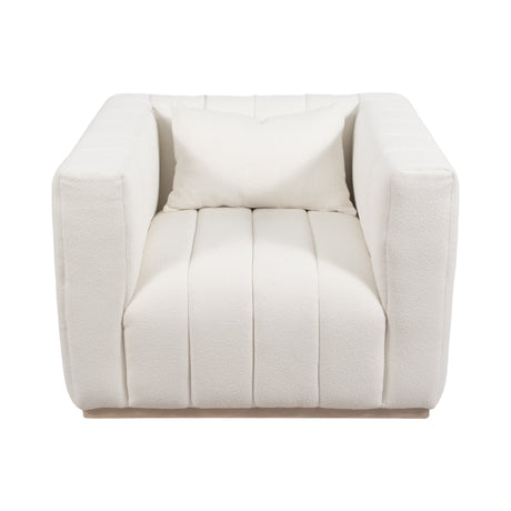 40" Andreeva Tufted Accent Chair, Ivory