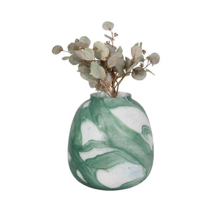 13" Ebb & Flow Vase, Green/clear