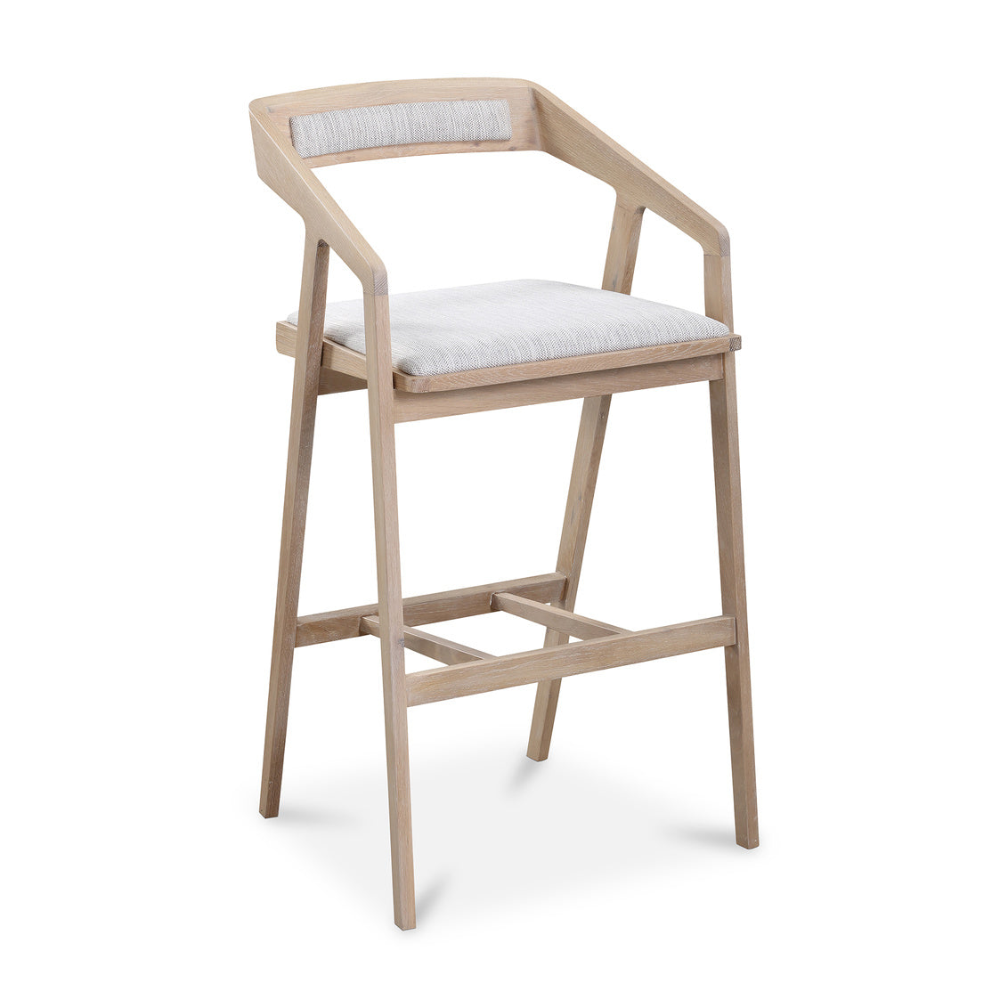 Padma Oak Barstool Light Grey