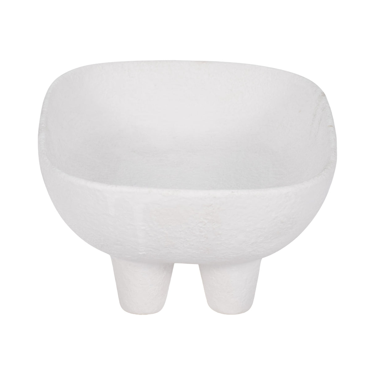 10" Footed Rounded Rectangle Bowl, White