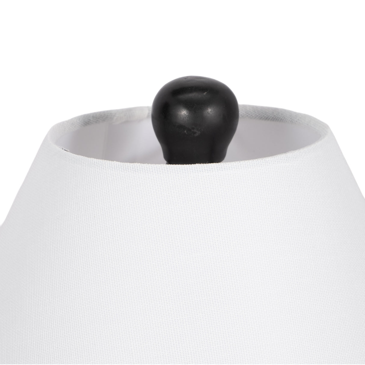 22" Modern Cylinder Table Lamp, Black