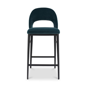 Roger Counter Stool Teal Velvet