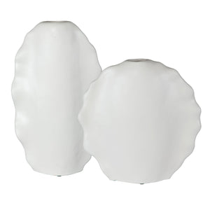 Ruffled Feathers Vases, S/2