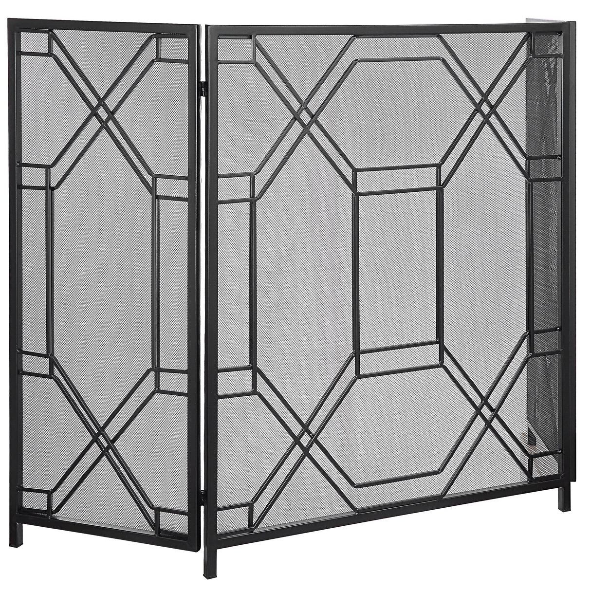 Rosen Fireplace Screen, Black