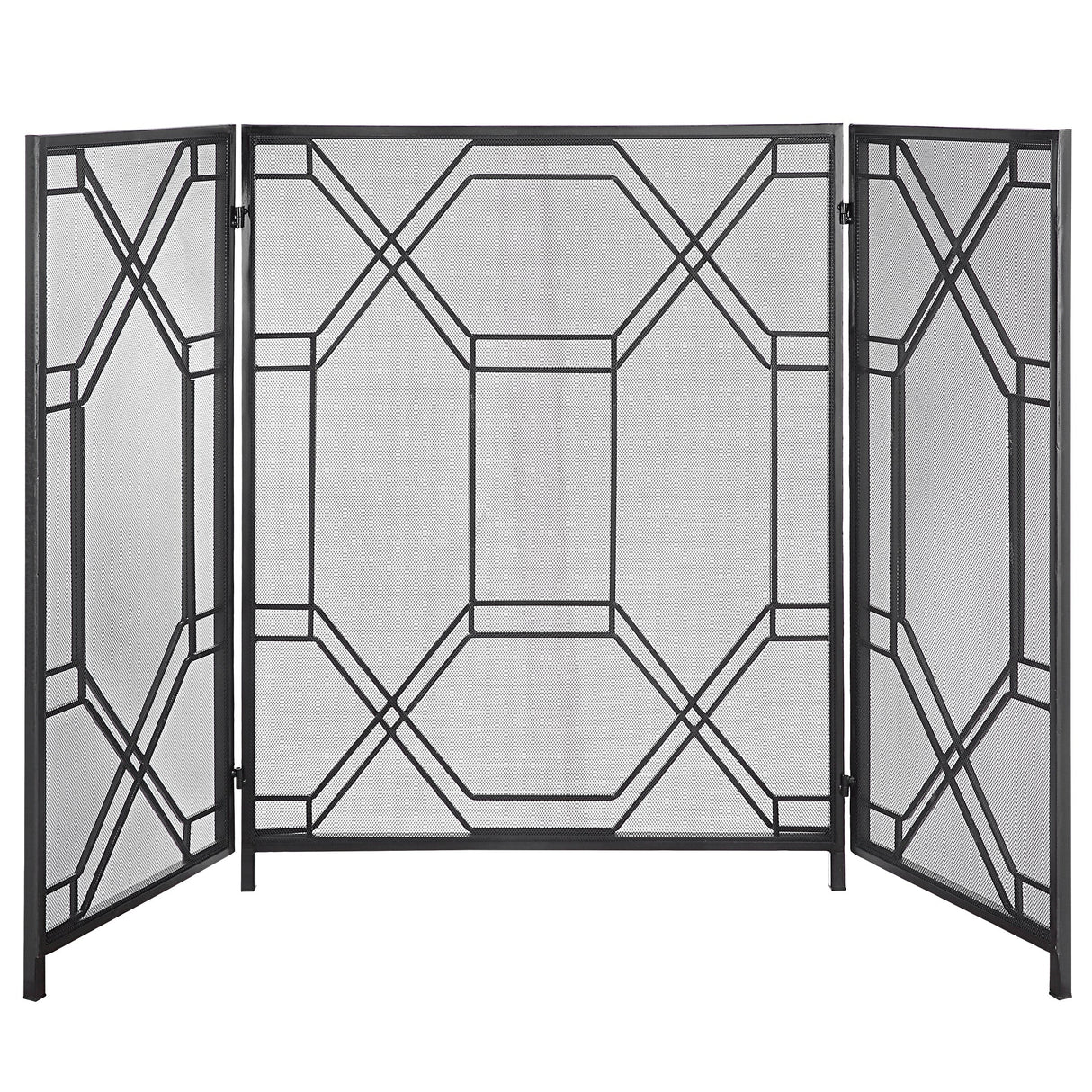 Rosen Fireplace Screen, Black