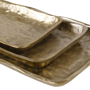 Artisan Trays, Antique Gold, S/3