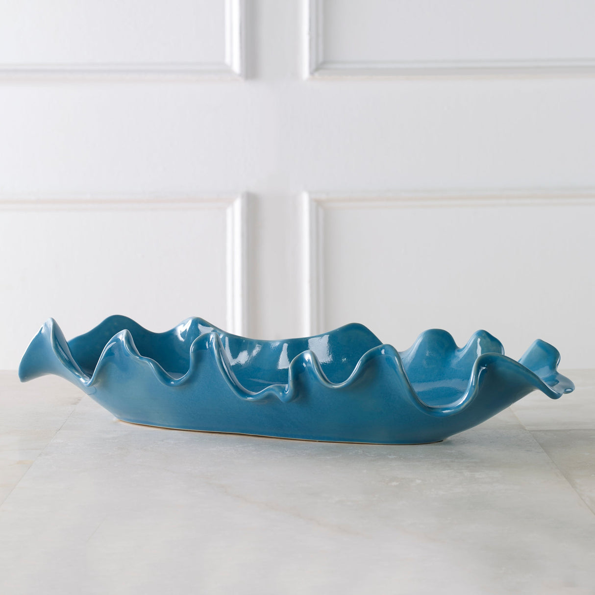 Ruffled Feathers Bowl, Blue