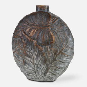 Palm Aged Patina Paradise Vase