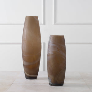 DELICATE SWIRL VASES, S/2