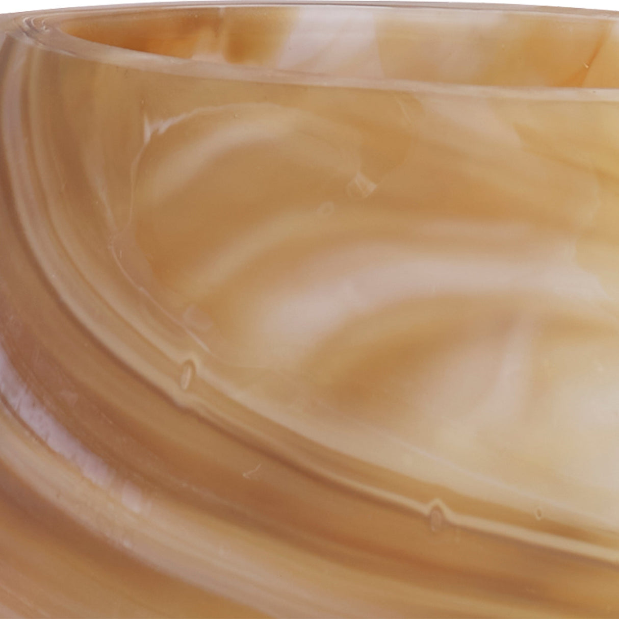 Fusion Swirled Caramel & Ivory Vases, Set/2