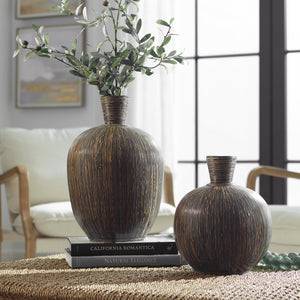 Uttermost Islander Black Vases S/2