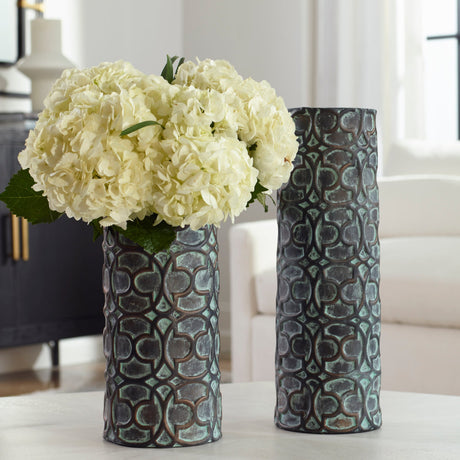 Uttermost Baltra Bronze Patina Vases, S/2