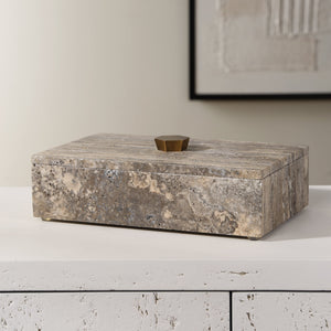 Griseus Travertine Stone Box