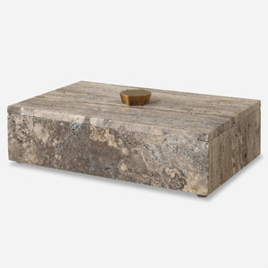 Griseus Travertine Stone Box