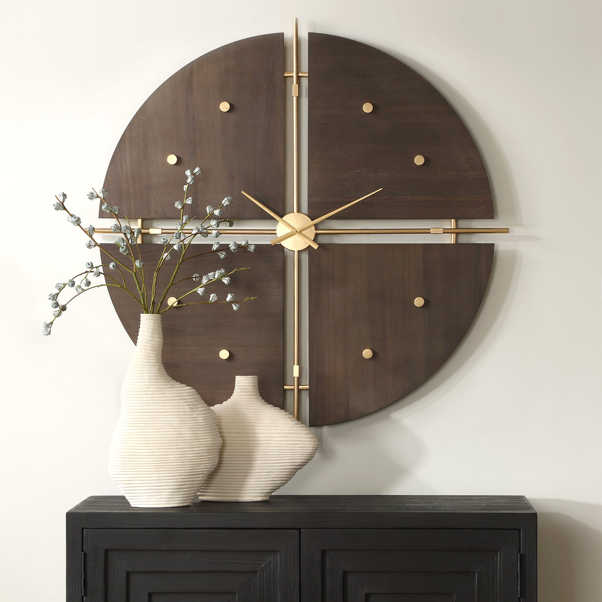 Walnut Elegance Wall Clock