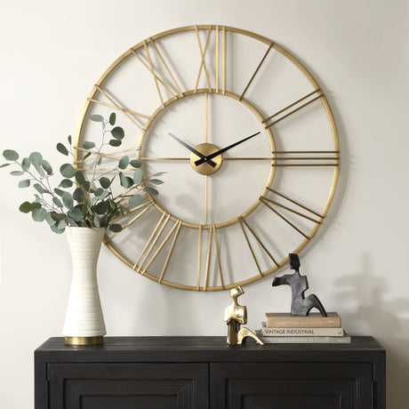 Keyann Brass Wall Clock