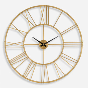 Keyann Brass Wall Clock