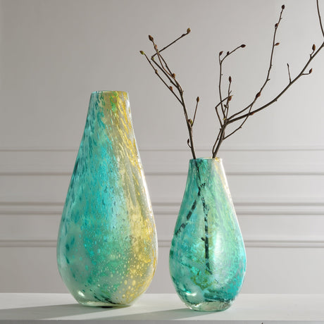 High Tide Glass Vases, S/2