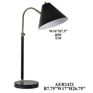 Office Lamp, with black marble base