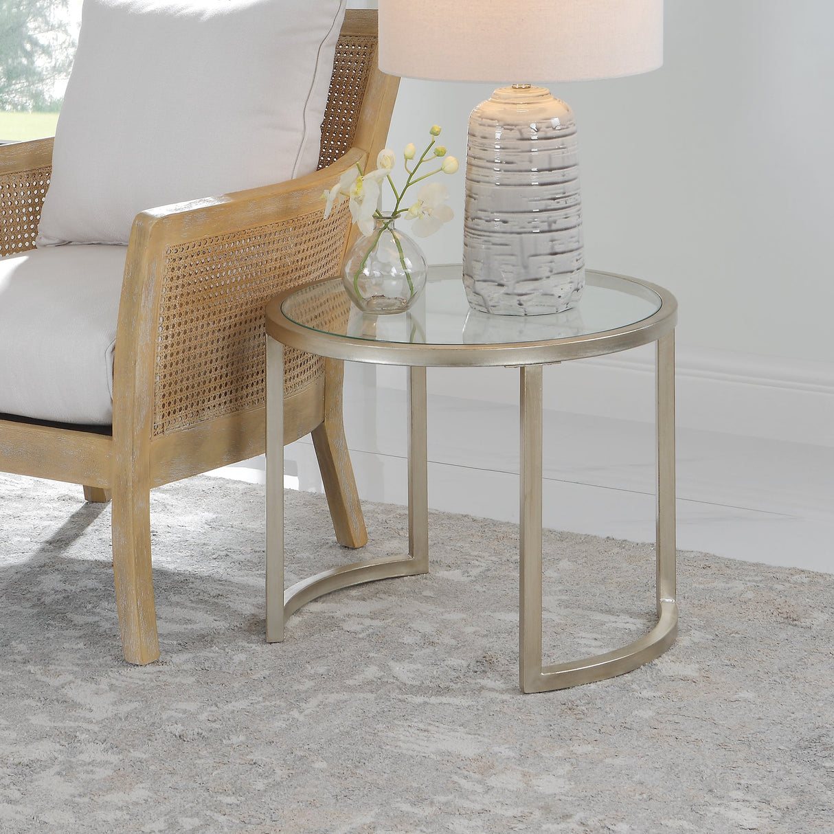 Silver Rhea End Table