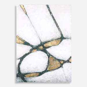 Abstract In Gold And Black Hand Painted Canvas Hp