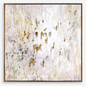 Golden Raindrops Hand Painted Canvas