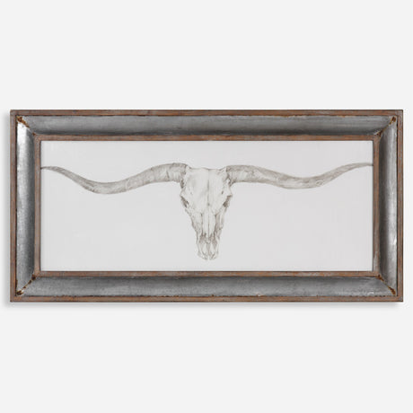 Western Skull Mount Framed Print