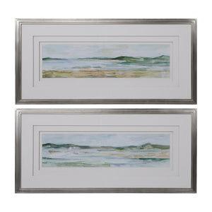 Panoramic Seascape Framed Prints, S/2