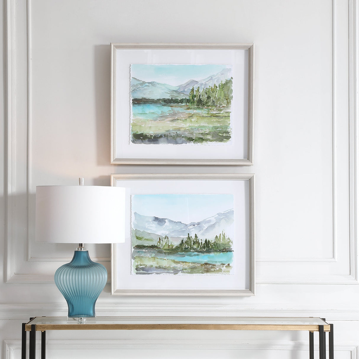 Plein Air Reservoir Framed Prints, S/2