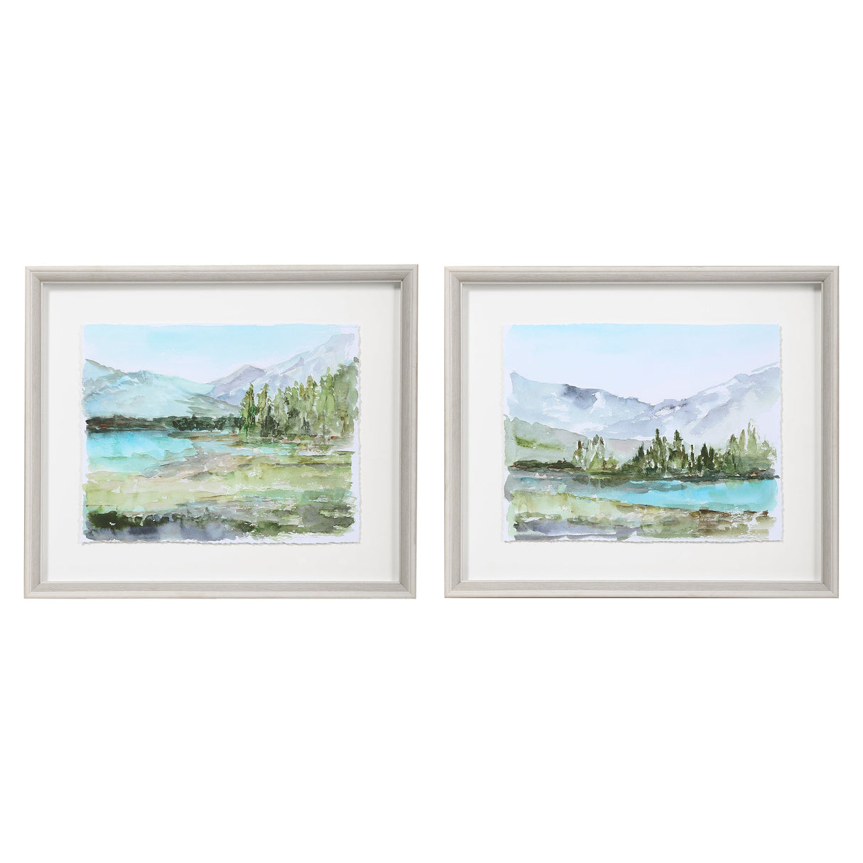 Plein Air Reservoir Framed Prints, S/2