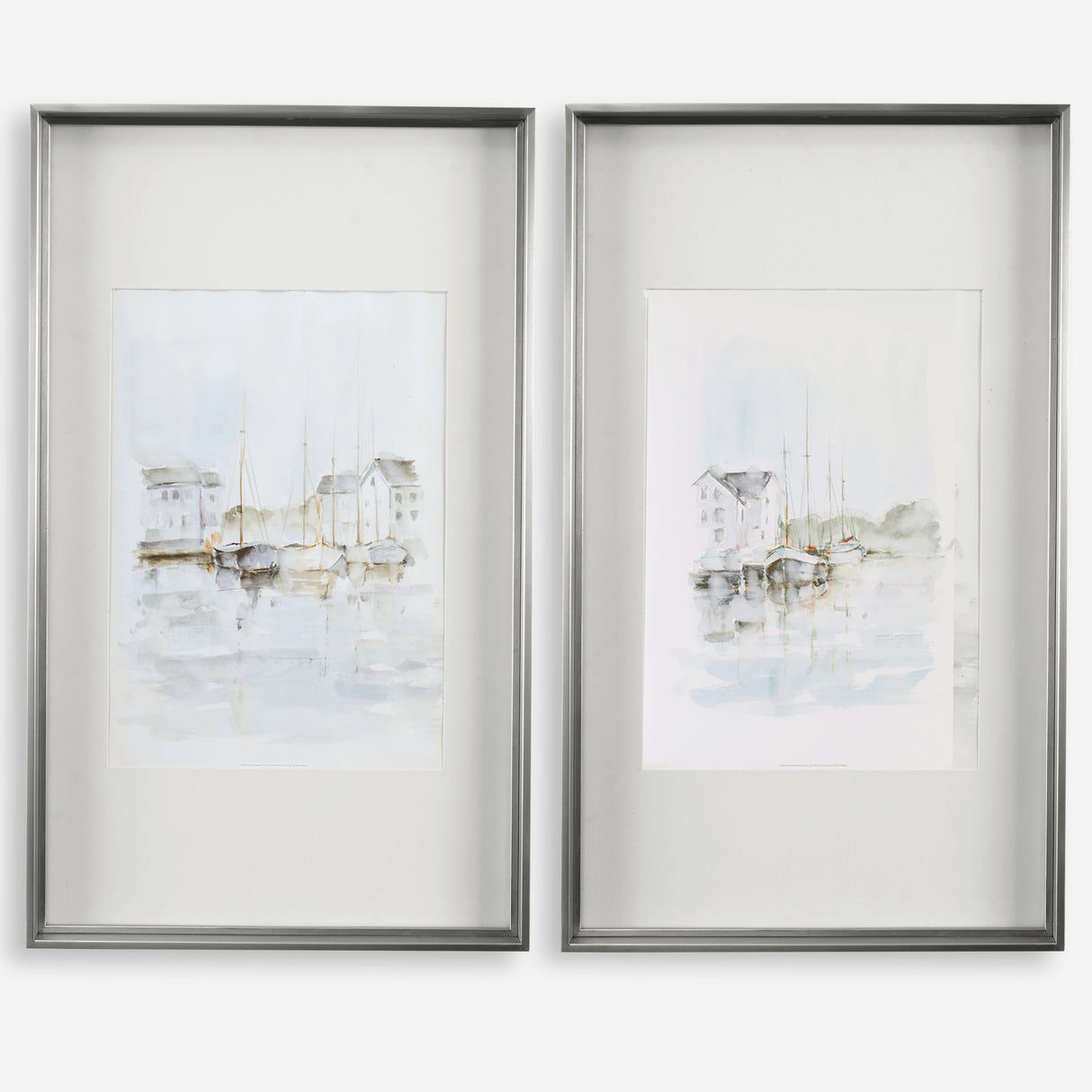 New England Port Framed Prints, S/2, 2 Cartons