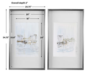 New England Port Framed Prints, S/2, 2 Cartons