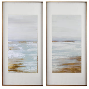 Coastline Framed Prints, S/2, 2 Cartons